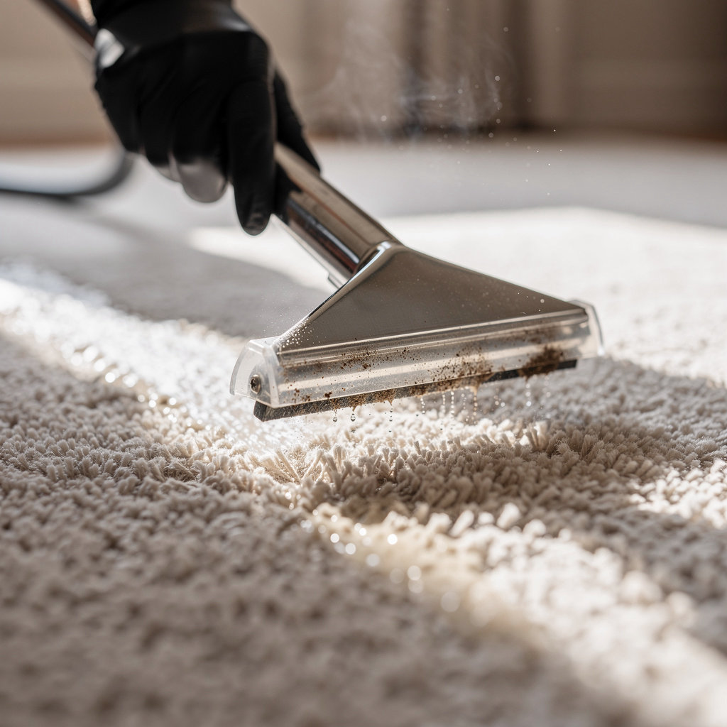 Jim Tucker's Carpet Cleaning professional team demonstrating quality carpet cleaning service in a San Diego home